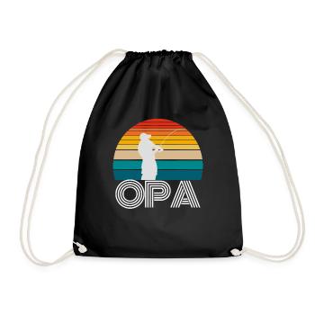 Fishing Gifts For OPA - Drawstring Bag - black - Front