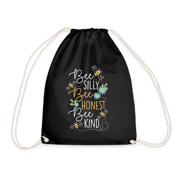 Bee Silly Bee Honest Bee Kind Beekeeper Honey Bee - Turnbeutel - Schwarz - Vorne