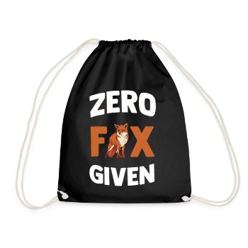 Fox - Drawstring Bag - black - Front