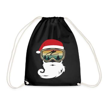 Skis de skis de Noël cadeau amusant - Sac de sport léger - noir - Devant