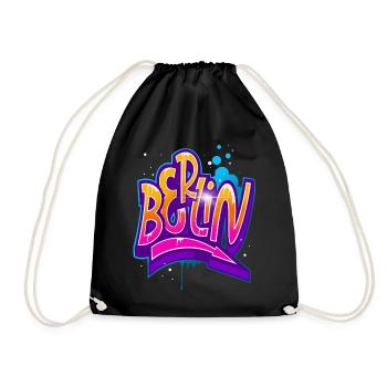 Berlin graffiti - Drawstring Bag - black - Front