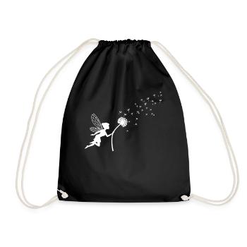 Vol de graines de pissenlit fée des rêves - Sac de sport léger - noir - Devant
