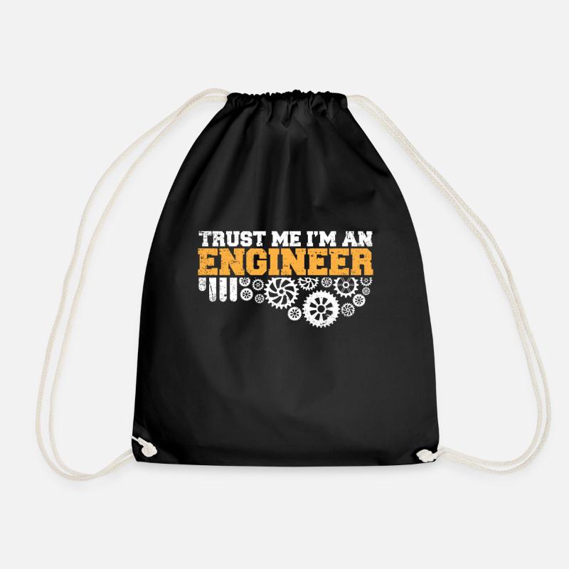 Ingenieur Geschenk -Trust Me Im An Engineer - Turnbeutel - Schwarz