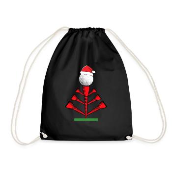 Balle de golf Santa Hat Golf Christmas Tree - Sac de sport léger - noir - Devant