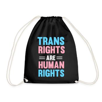 Les droits des trans sont des droits de l'homme transgenres LGBTQ Pr - Sac de sport léger - noir - Devant
