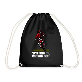 Motocross motocross machine motocross moto - Sac de sport léger - noir - Devant