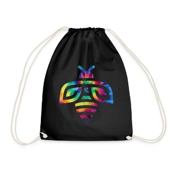 Tie Dye Bee Beekeeper Honey Bee - Drawstring Bag - black - Front