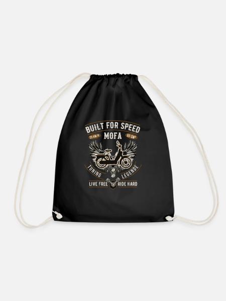 Mofa Tshirt Mofaroller Moped Mofafahrer Mofas Mofa - Turnbeutel - Schwarz