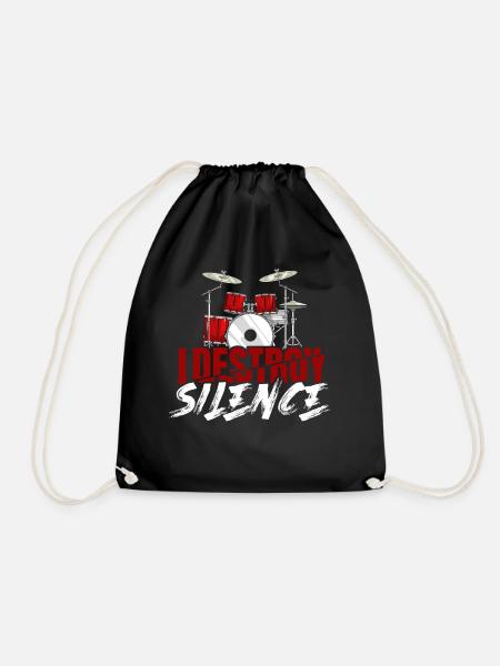 Drums - Drawstring Bag - black