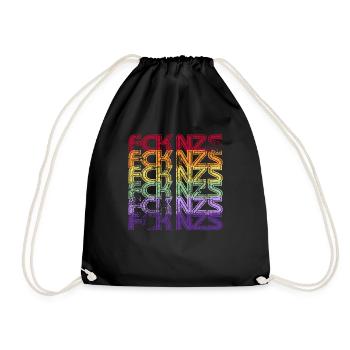 Contre les nazis - FCK NZS - Contre la droite - Vintage - Sac de sport léger - noir - Devant
