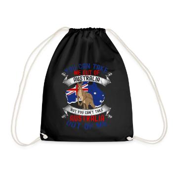 Australia - Drawstring Bag - black - Front