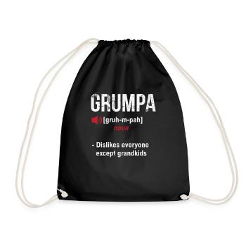 Grumpa Grumpier Grandpa Grumpy Fathers Day Drôle - Sac de sport léger - noir - Devant