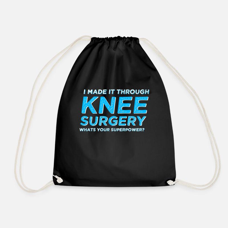 Neues Knie Knieoperation - Turnbeutel - Schwarz