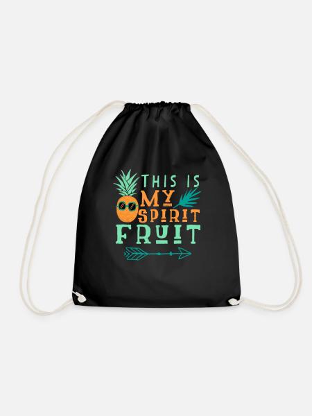 Ananas Spruch lustig - Turnbeutel - Schwarz