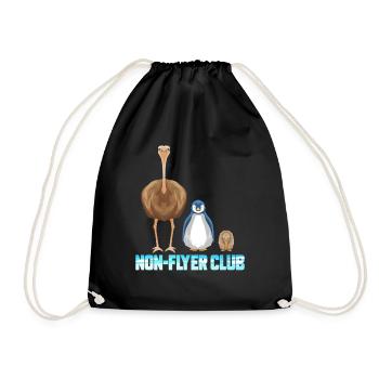 Non Flyer Club - Oiseau d’autruche Pingouin Kiwi Vogel - Sac de sport léger - noir - Devant