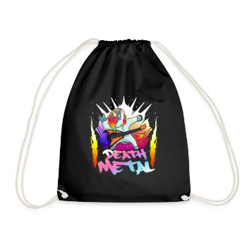 Scène de licorne de death metal avec feux d'artifice arc-en-ciel - Sac de sport léger - noir - Devant
