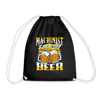 Maschinist Bierliebhaber - Turnbeutel - Schwarz - Vorne