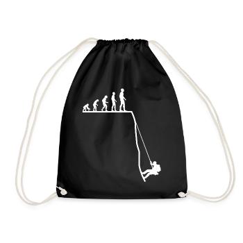 Canyoning Schluchteln Schluchtenwandern Geschenk - Turnbeutel - Schwarz - Vorne
