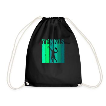 Tennis balle de tennis joueur de tennis tennis - Sac de sport léger - noir - Devant