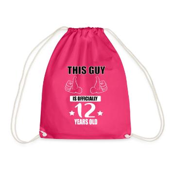 12e anniversaire garçon 12 ans cadeau - Sac de sport léger - fuchsia - Devant