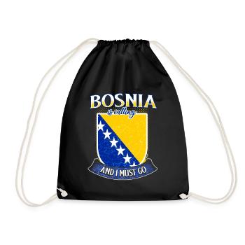 Bosnia is calling - Drawstring Bag - black - Front