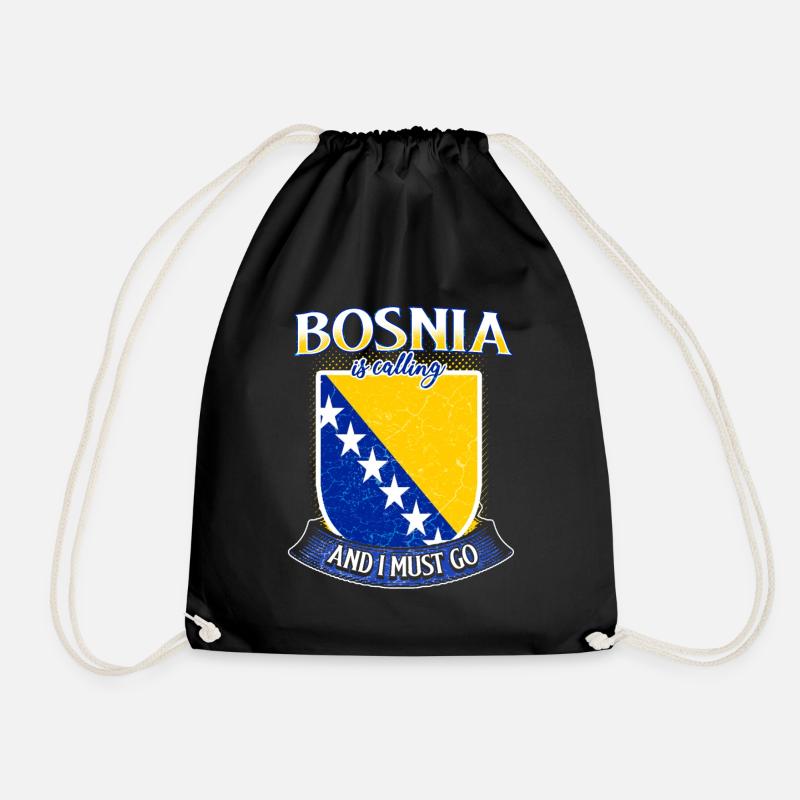 Bosnien ist am rufen - Turnbeutel - Schwarz