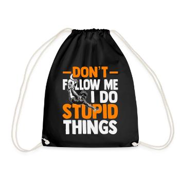 bungee jumping - Drawstring Bag - black - Front