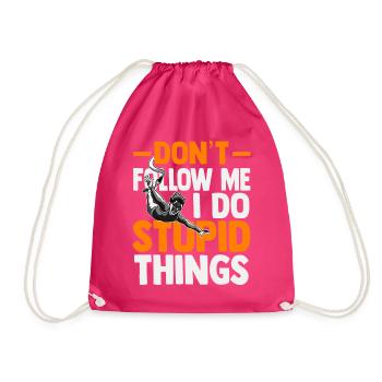 bungee jumping - Drawstring Bag - fuchsia - Front