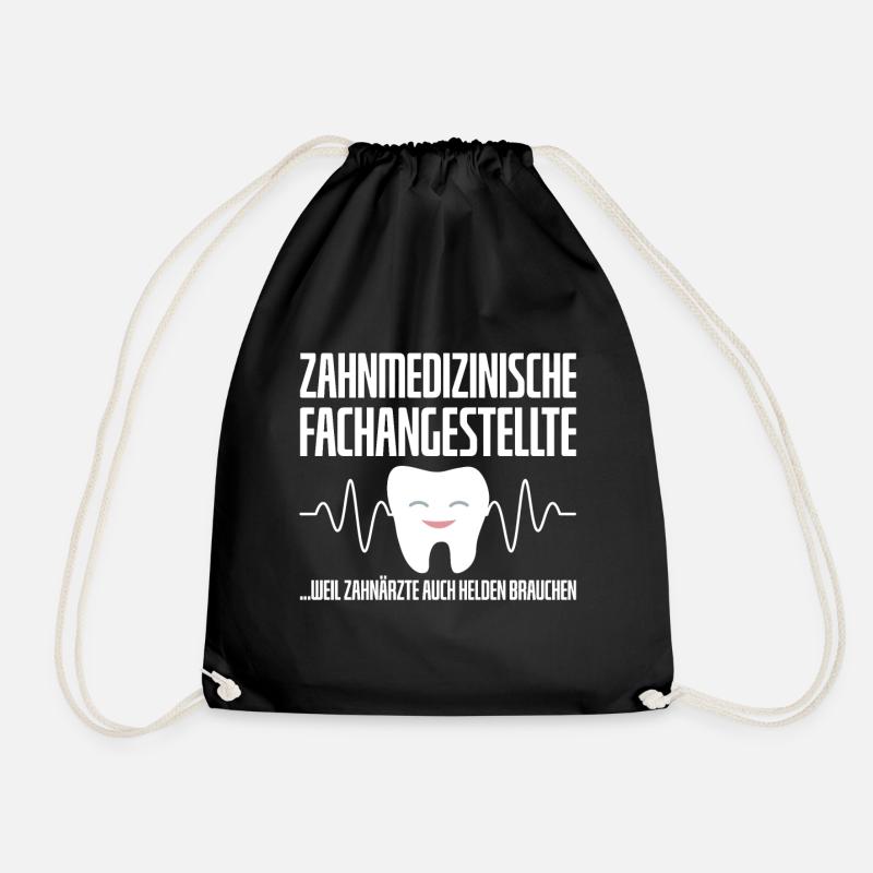 Zahnarzt-Helferin, Zahnarzt-Assistentin - Turnbeutel - Schwarz