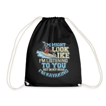 Kayak en eau vive aviron bateau à roue en eau vive - Sac de sport léger - noir - Devant