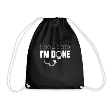 J'ai fait, j'ai fait, j'ai fini - Cadeau drôle de divorce - Sac de sport léger - noir - Devant