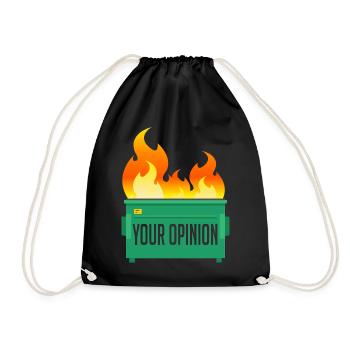 Votre opinion Dumpster Fire - Sac de sport léger - noir - Devant