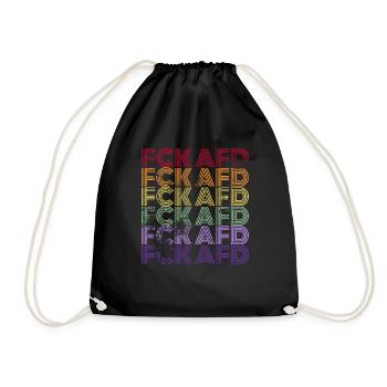 Contre les nazis - FCK AFD - Contre la droite - Sac de sport léger - noir - Devant