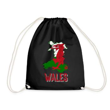 Pays de Galles - Sac de sport léger - noir - Devant