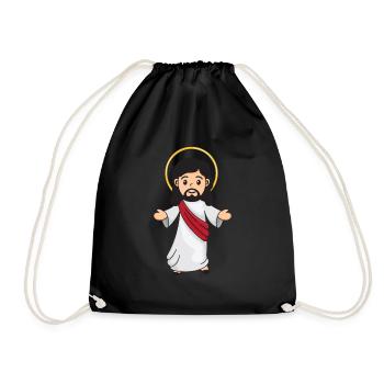 Jesus Christus - Turnbeutel - Schwarz - Vorne
