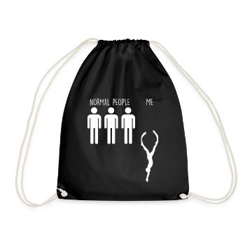 Apnoe Tauchen apnoetaucherin Geschenk Freediving - Turnbeutel - Schwarz - Vorne