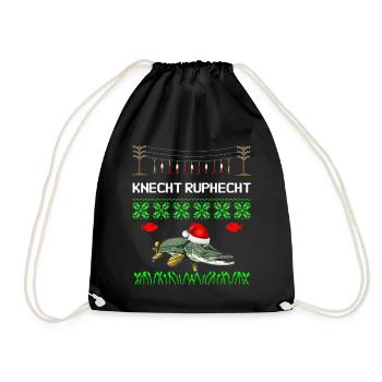 Knecht Ruphecht Weihnachten Ugly christmas - Turnbeutel - Schwarz - Vorne
