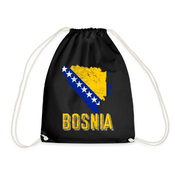 Bosnia fan - Drawstring Bag - black - Front