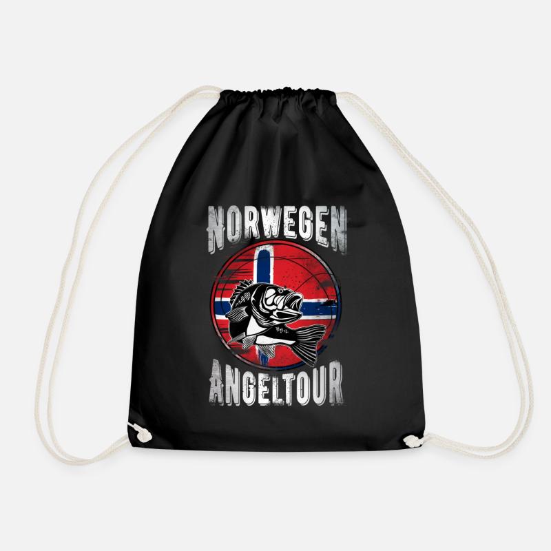 Norwegen Angeltour - Turnbeutel - Schwarz