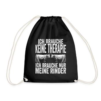 Rind Flüsterer Schottisches Hochlandrind Lustige S - Turnbeutel - Schwarz - Vorne