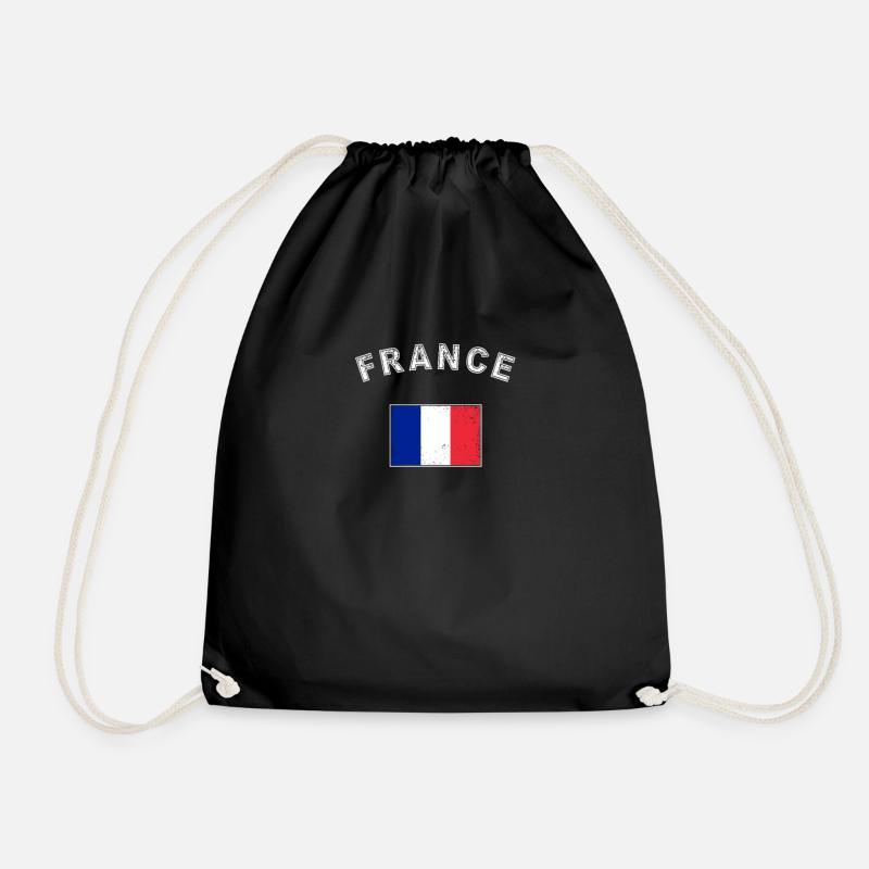 France drapeau français Drapeau - Sac de sport léger - noir
