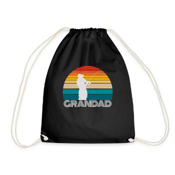 Fishing Gifts For GRANDAD - Drawstring Bag - black - Front