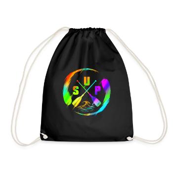 SUP - Stand Up Paddle Design aquatique coloré - Sac de sport léger - noir - Devant
