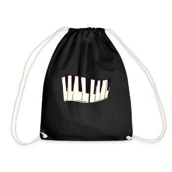 Piano piano keys keyboard pianist musician - Drawstring Bag - black - Front