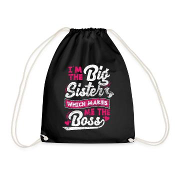 Sœur frère de naissance patron - Sac de sport léger - noir - Devant