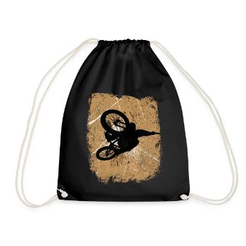 cool dirt bike rider boy vole avec vélo - Sac de sport léger - noir - Devant
