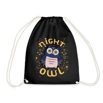 oiseau de nuit - Sac de sport léger - noir - Devant