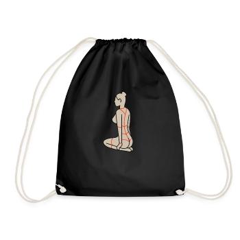 Femme nue | Bondage | Sexe | Nude | BDSM | Amour - Sac de sport léger - noir - Devant