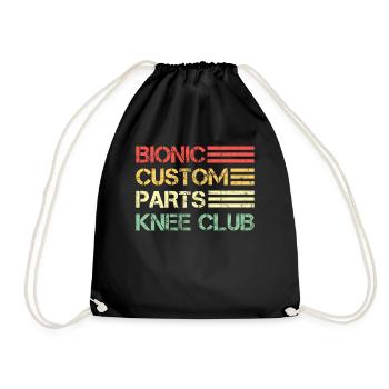 Knee Knee Surgery Knee Prosthesis Vintage - Drawstring Bag - black - Front