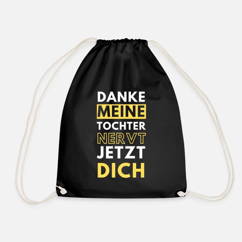 Schwiegersohn witziger Spruch - Turnbeutel - Schwarz